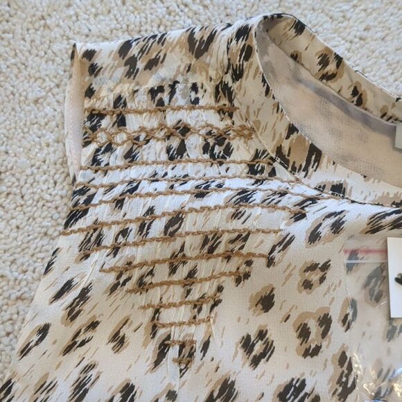 NWT Joie Corie Silk Leopard Print Blouse Size M - Picture 11 of 11